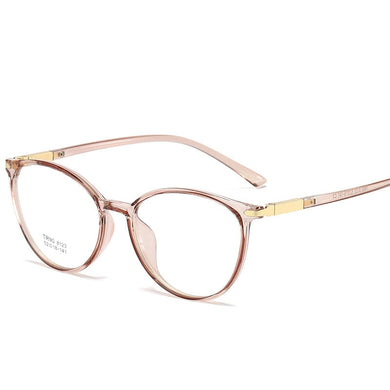 Round Glasses Frame Woman Men Glasses Retro Myopia Optical Frames Metal Clear lenses Black Gold   Eyeglasses Oculos 8123