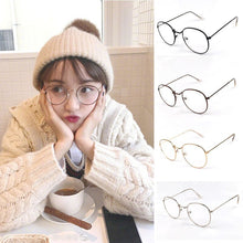 Load image into Gallery viewer, Round Glasses Frame Woman Men Glasses Retro Optical Frames Metal Clear Lens Black Silver Gold Eyeglasses Spectacle Frames