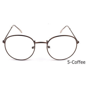 Round Glasses Frame Woman Men Glasses Retro Optical Frames Metal Clear Lens Black Silver Gold Eyeglasses Spectacle Frames