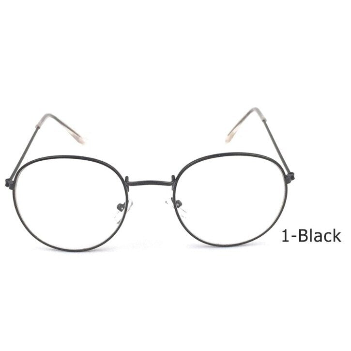 Round Glasses Frame Woman Men Glasses Retro Optical Frames Metal Clear Lens Black Silver Gold Eyeglasses Spectacle Frames