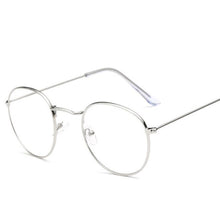 Load image into Gallery viewer, Round Glasses Frame Woman Men Glasses Retro Optical Frames Metal Clear Lens Black Silver Gold Eyeglasses Spectacle Frames
