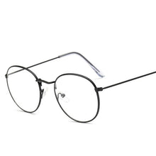Load image into Gallery viewer, Round Glasses Frame Woman Men Glasses Retro Optical Frames Metal Clear Lens Black Silver Gold Eyeglasses Spectacle Frames