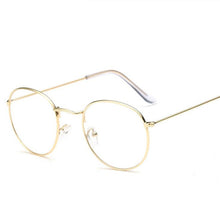 Load image into Gallery viewer, Round Glasses Frame Woman Men Glasses Retro Optical Frames Metal Clear Lens Black Silver Gold Eyeglasses Spectacle Frames