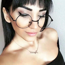 Load image into Gallery viewer, Round Glasses Frame Woman fake glasses Retro Myopia Optical Frames Metal Clear lens Black Silver Gold Eyeglasses Oculos De Grau