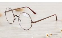 Load image into Gallery viewer, Round Glasses Frame Woman fake glasses Retro Myopia Optical Frames Metal Clear lens Black Silver Gold Eyeglasses Oculos De Grau