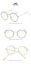 Load image into Gallery viewer, Round Glasses Women&#39;s Sun Glasses Metal Frame Eyewear Vintage Female Optics Eyeglasses Clear Lens Transparent Top