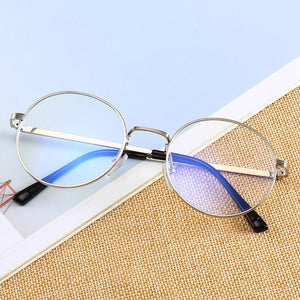 Round Glasses frame retro FemaleTransparent for Computer Lenses Metal Frame Eyeglasses Women Men Anti Blue Ray Oculos De Grau Sp