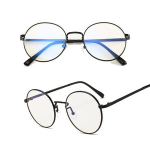 Round Glasses frame retro FemaleTransparent for Computer Lenses Metal Frame Eyeglasses Women Men Anti Blue Ray Oculos De Grau Sp
