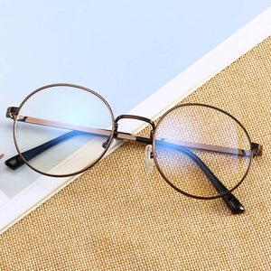 Round Glasses frame retro FemaleTransparent for Computer Lenses Metal Frame Eyeglasses Women Men Anti Blue Ray Oculos De Grau Sp