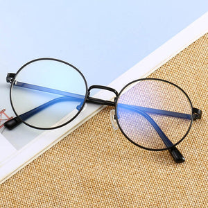 Round Glasses frame retro FemaleTransparent for Computer Lenses Metal Frame Eyeglasses Women Men Anti Blue Ray Oculos De Grau Sp