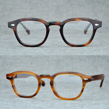 Load image into Gallery viewer, Round Handmade Acetate Frame Women Johnny Depp Glasses Men Brand Designer Computer Goggles Optical Spectacle frame Demi Myopia