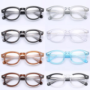 Round Handmade Acetate Frame Women Johnny Depp Glasses Men Brand Designer Computer Goggles Optical Spectacle frame Demi Myopia