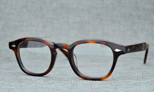 Round Handmade Acetate Frame Women Johnny Depp Glasses Men Brand Designer Computer Goggles Optical Spectacle frame Demi Myopia