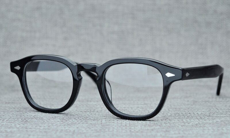 Round Handmade Acetate Frame Women Johnny Depp Glasses Men Brand Designer Computer Goggles Optical Spectacle frame Demi Myopia