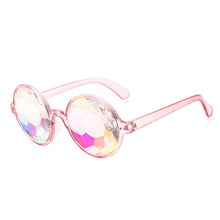 Load image into Gallery viewer, Round Kaleidoscope Glasses Rave Festival Men Women Brand Designer Holographic Kaleidoscope Female Male Sunglasses Retro