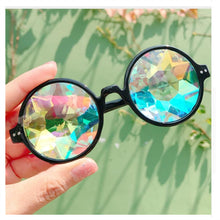 Load image into Gallery viewer, Round Kaleidoscope Glasses Rave Festival Men Women Brand Designer Holographic Kaleidoscope Female Male Sunglasses Retro