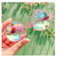Load image into Gallery viewer, Round Kaleidoscope Glasses Rave Festival Men Women Brand Designer Holographic Kaleidoscope Female Male Sunglasses Retro