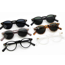 Load image into Gallery viewer, Round Lense Clear Frame sunglasses Gregory Peck Brand Designer men women Sunglass retro gafas oculos 2023 Fashion