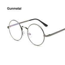 Load image into Gallery viewer, Round Metal Glasses for Computer Anti Blue Ray Frame Women Men Eyeglasses Transparent Spectacles Oculos De Grau