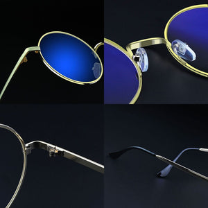 Round Metal Glasses for Computer Anti Blue Ray Frame Women Men Eyeglasses Transparent Spectacles Oculos De Grau