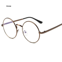 Load image into Gallery viewer, Round Metal Glasses for Computer Anti Blue Ray Frame Women Men Eyeglasses Transparent Spectacles Oculos De Grau
