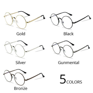 Round Metal Glasses for Computer Anti Blue Ray Frame Women Men Eyeglasses Transparent Spectacles Oculos De Grau