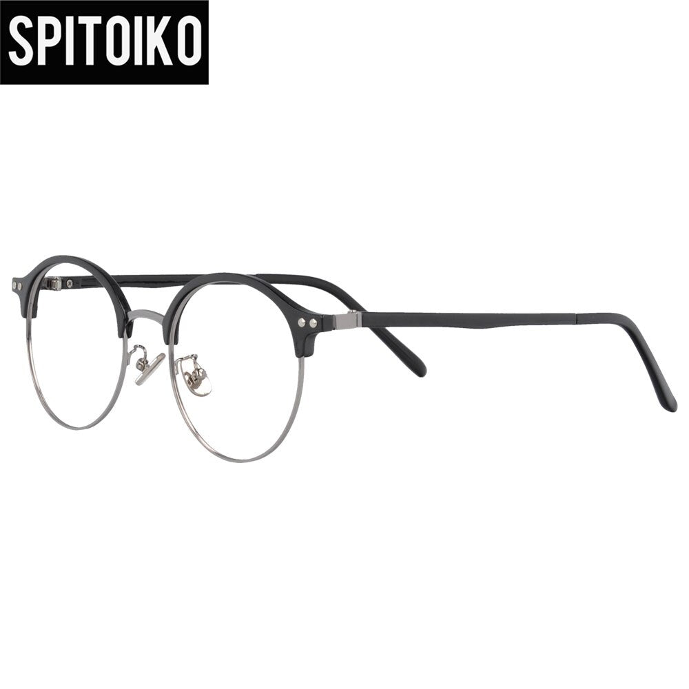 Round Optical Frame Ultem and Metal Glasses Myopia Eyewear Eyeglasses Prescription Spectacles 50027