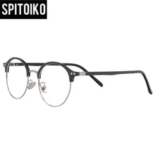 Load image into Gallery viewer, Round Optical Frame Ultem and Metal Glasses Myopia Eyewear Eyeglasses Prescription Spectacles 50027