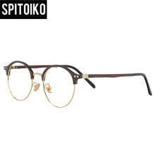 Load image into Gallery viewer, Round Optical Frame Ultem and Metal Glasses Myopia Eyewear Eyeglasses Prescription Spectacles 50027