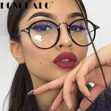 Load image into Gallery viewer, Round Optical Frames Women Spectacle Blue Light Blocking Glasses Men Transparent Clear Lens Glass Cat Eye Computer Eyeglasses