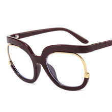 Carica l&#39;immagine nel visualizzatore di Gallery, Round Optical Glasses Frames Men Women Oversized Prescription Glasses Clear Lens Rainbow Frame Eyeglasses Spectacle Frame
