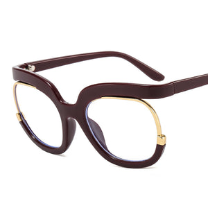 Round Optical Glasses Frames Men Women Oversized Prescription Glasses Clear Lens Rainbow Frame Eyeglasses Spectacle Frame