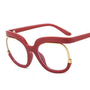 Round Optical Glasses Frames Men Women Oversized Prescription Glasses Clear Lens Rainbow Frame Eyeglasses Spectacle Frame