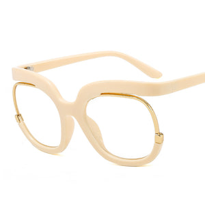 Round Optical Glasses Frames Men Women Oversized Prescription Glasses Clear Lens Rainbow Frame Eyeglasses Spectacle Frame