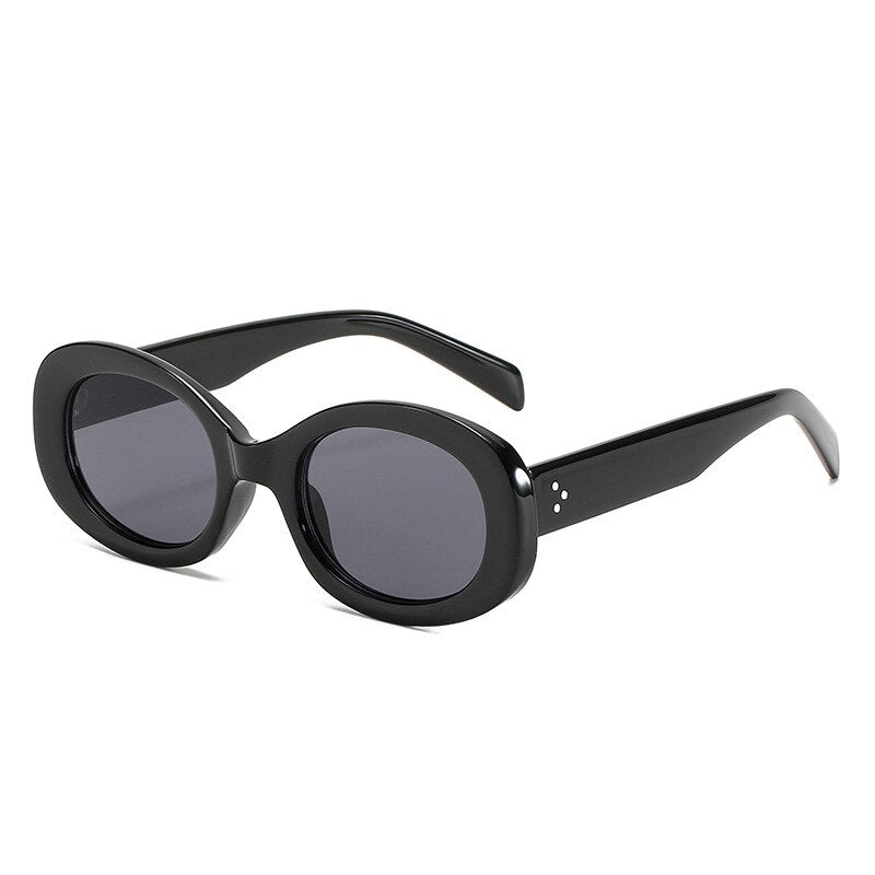 Round Oval Women Sunglasses 2023 Rectangle Small Frames Sun Glasses Female  Punk Vintage Sunglasses Gafas De Sol