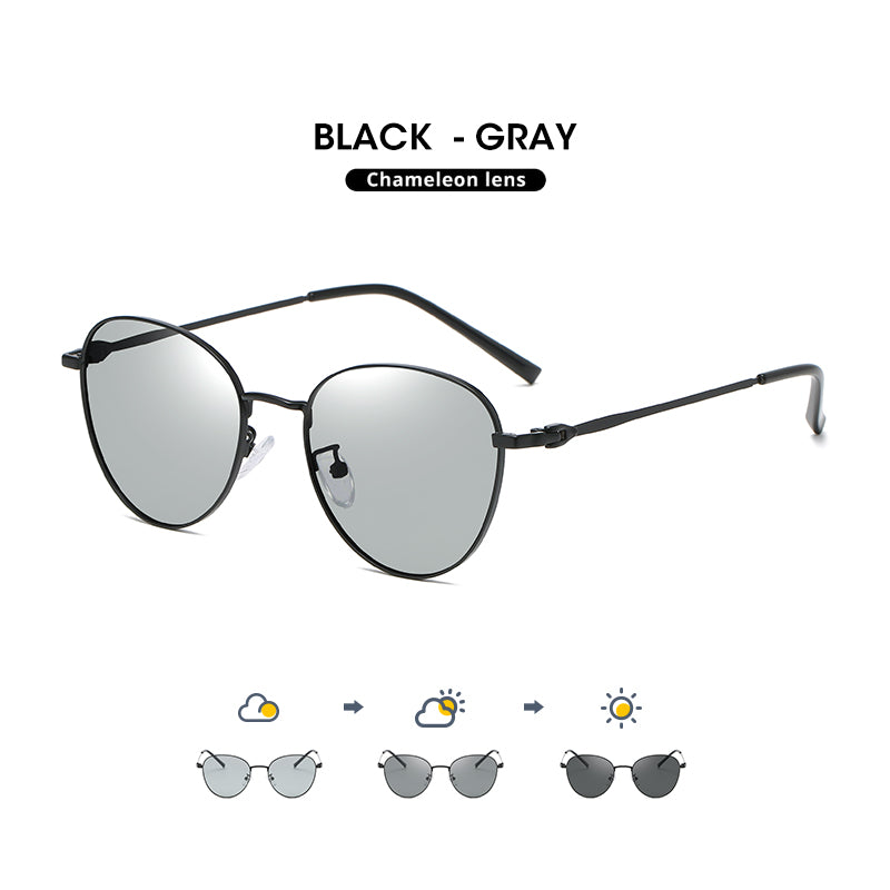 Round Photochromic Sunglasses For Women Men Sun Glasses Polarized Driving Glasses Chameleon Lens Anti-Glare lentes de sol hombre