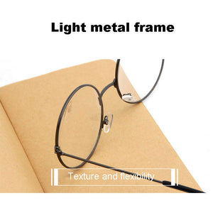 Round Plain Clear Glasses Ultra Light Metal Decoration Transparent Women Eyewear Frames Prescription Optical Spectacle Frames SL