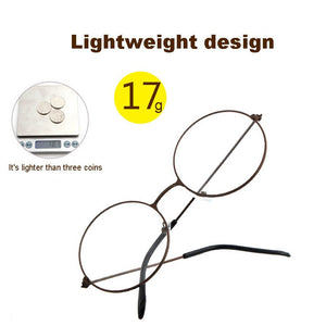 Round Plain Clear Glasses Ultra Light Metal Decoration Transparent Women Eyewear Frames Prescription Optical Spectacle Frames SL