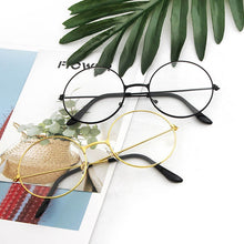 Load image into Gallery viewer, Round Plain Clear Glasses Ultra Light Metal Decoration Transparent Women Eyewear Frames Prescription Optical Spectacle Frames SL