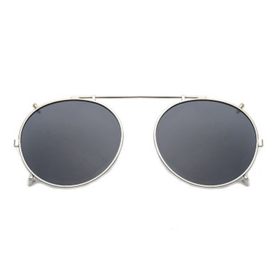 Round Polarized Clip On Myopia Eyeglasses Women Men Oversized Sun Glasses Driving Polarized Goggles Punk sunglasses FML