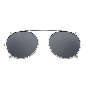 Round Polarized Clip On Myopia Eyeglasses Women Men Oversized Sun Glasses Driving Polarized Goggles Punk sunglasses FML