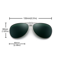 Load image into Gallery viewer, Round Polarized Clip On Sunglasses Pilot Women Men Filp up Sunglasses UV400