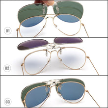 Load image into Gallery viewer, Round Polarized Clip On Sunglasses Pilot Women Men Filp up Sunglasses UV400