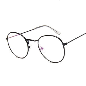 Round Rays Transparent Glasses Frames Men Women Fake Glasses Vintage Optical Myopia Eyeglasses Frames Ladies Retro Eyewear