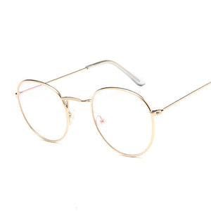 Round Rays Transparent Glasses Frames Men Women Fake Glasses Vintage Optical Myopia Eyeglasses Frames Ladies Retro Eyewear