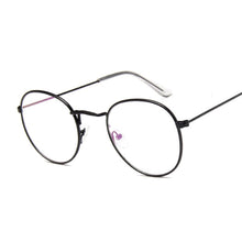 Load image into Gallery viewer, Round Rays Transparent Glasses Frames Men Women Fake Glasses Vintage Optical Myopia Eyeglasses Frames Ladies Retro Eyewear