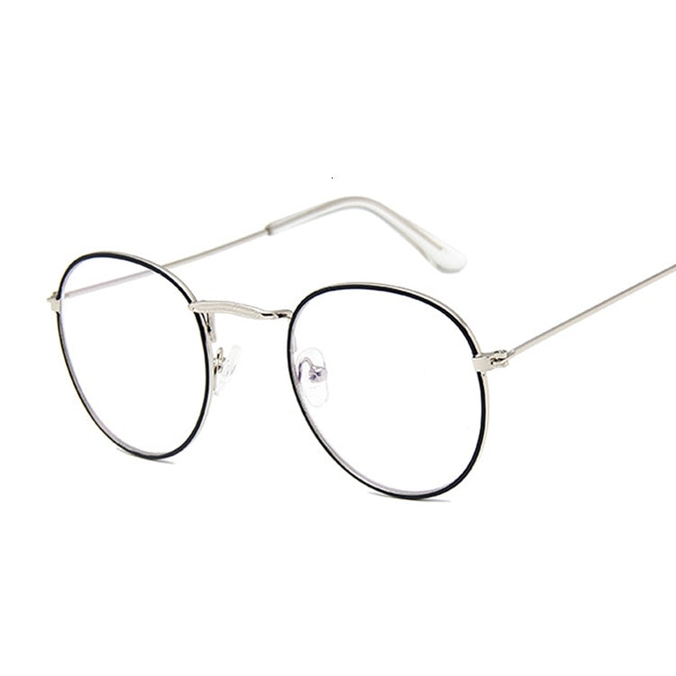 Round Rays Transparent Glasses Frames Men Women Fake Glasses Vintage Optical Myopia Eyeglasses Frames Ladies Retro Eyewear
