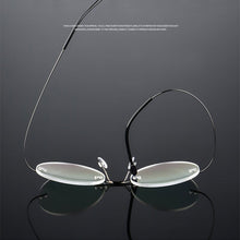 Carica l&#39;immagine nel visualizzatore di Gallery, Montatura per occhiali rotondi senza montatura Montatura per occhiali da vista in lega ottica per occhiali da vista per uomo e donna 