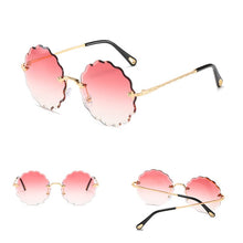 Load image into Gallery viewer, Round Rimless Sunglasses Women 2023 Brand  Feamle Woman Shades Ins Sun glasses lunettes de sol femme Sunglass UV400