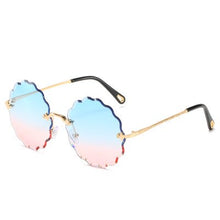 Load image into Gallery viewer, Round Rimless Sunglasses Women 2023 Brand  Feamle Woman Shades Ins Sun glasses lunettes de sol femme Sunglass UV400